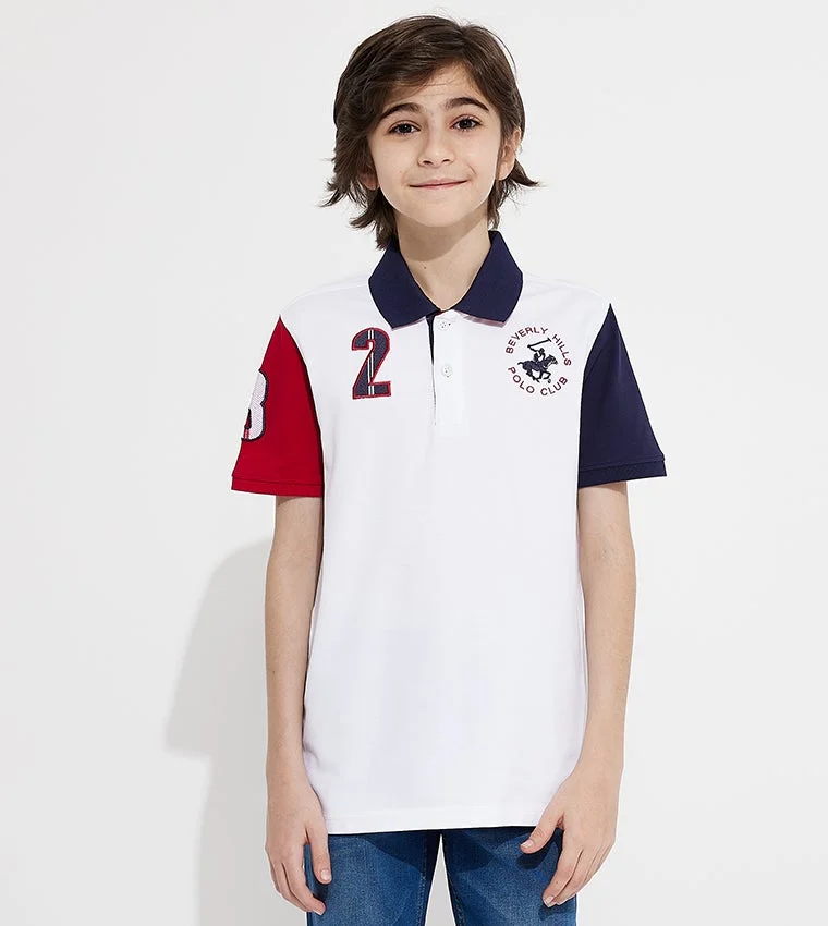 BEVERLY HILLS POLO CLUB Color-Block Polo T-Shirt