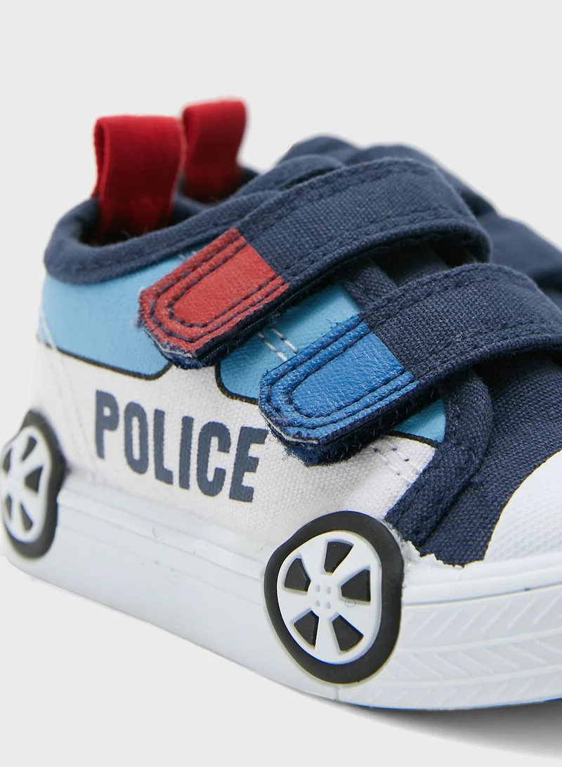 RB Infant Police Car Print Sneakers