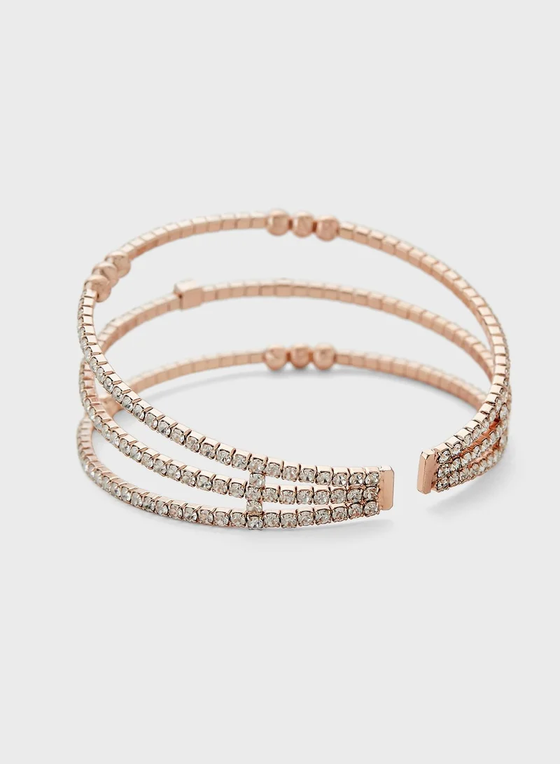 RIVER ISLAND Diam Triple Stone Pretty Cuff