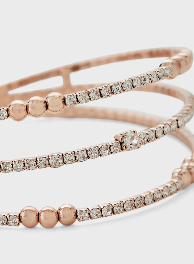 RIVER ISLAND Diam Triple Stone Pretty Cuff