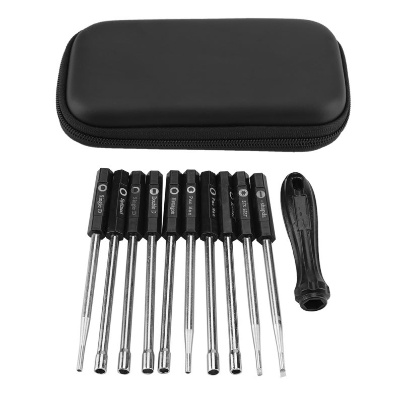 10 PCS Carburetor Adjustment Set Screwdriver Card Tool Splined Pacman Double D Type - Image 1
