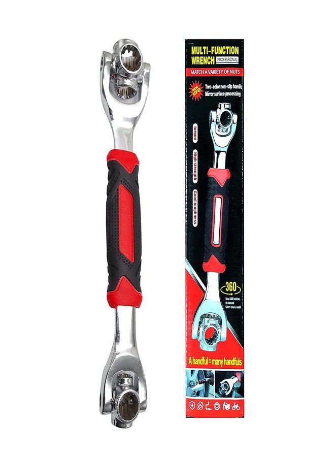 NVF 48 in 1 Socket Wrench - Works with Spline Bolts, Torx, 360 Degree 6-Point Universal Furniture & Car Repair Hand Tool - Handles up to 135kgs of Pressure - Tiger Wrench - Black - Image 1