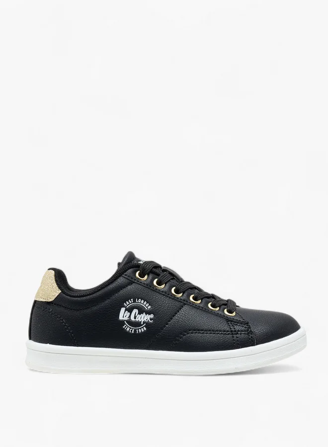 Lee Cooper Girl's Logo Detail Sneakers with Lace-Up Closure