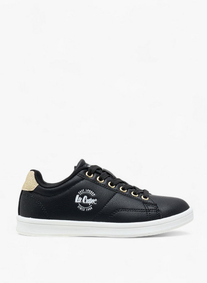 Lee Cooper Girl's Logo Detail Sneakers with Lace-Up Closure - Image 3