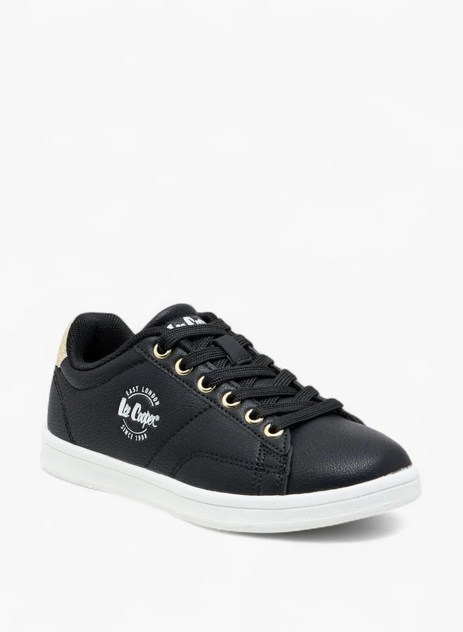 Lee Cooper Girl's Logo Detail Sneakers with Lace-Up Closure