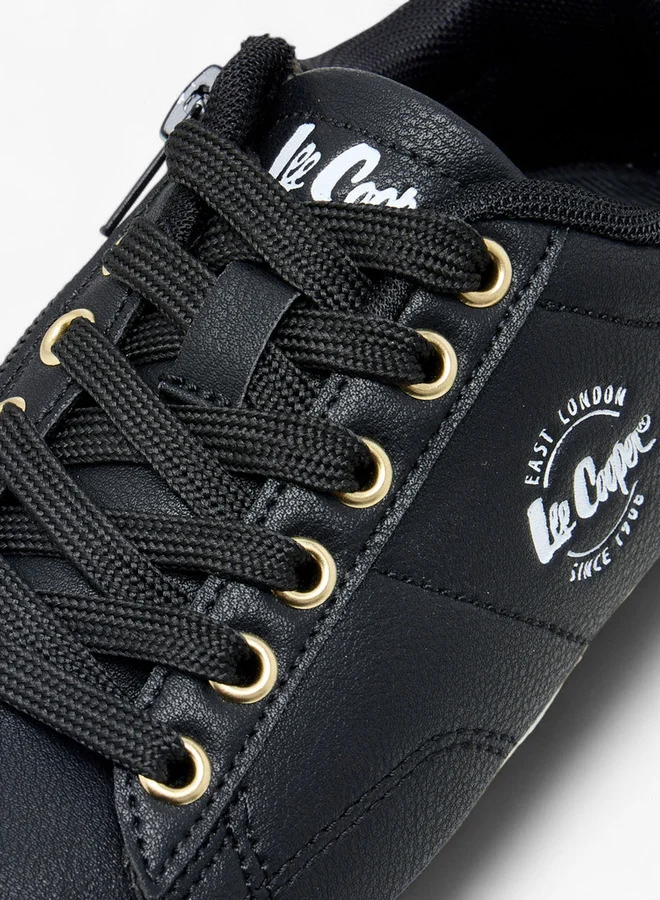 Lee Cooper Girl's Logo Detail Sneakers with Lace-Up Closure