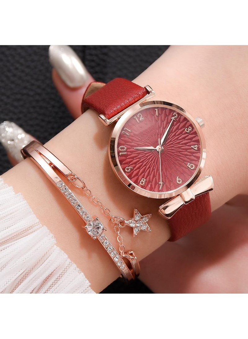 Y&D Women's Fashion Watch With Personality Fashion Bracelet Two Piece Set - Image 1