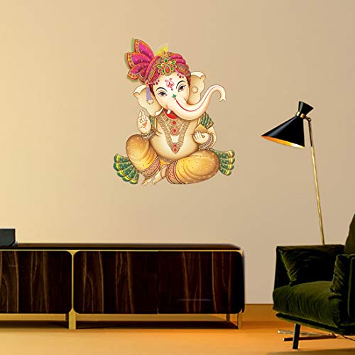 Rangoli White Glossy Vinyl Wall Sticker Premium Self-Adhesive Waterproof Decorative Wall Decal for Bedroom, Living Room, Office & Home Decoration Easy to Apply. Parent-14, Design-21 - Image 2