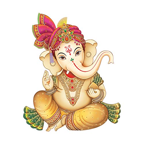 Rangoli White Glossy Vinyl Wall Sticker Premium Self-Adhesive Waterproof Decorative Wall Decal for Bedroom, Living Room, Office & Home Decoration Easy to Apply. Parent-14, Design-21 - Image 1