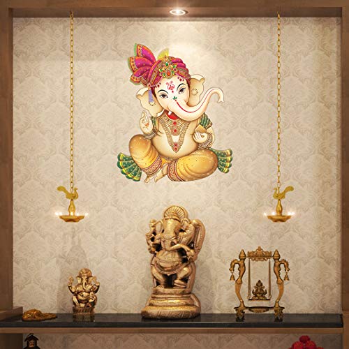 Rangoli White Glossy Vinyl Wall Sticker Premium Self-Adhesive Waterproof Decorative Wall Decal for Bedroom, Living Room, Office & Home Decoration Easy to Apply. Parent-14, Design-21 - Image 3