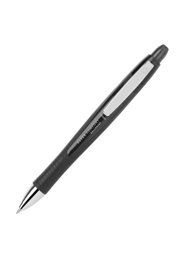 أوفيس ديبوت أقلام حبر جاف قابلة للسحب من Super Comfort Grip، مقاس 1.0 مم، طرف متوسط، حبر أسود، عبوة من 12 قطعة، Od36101 - Image 4