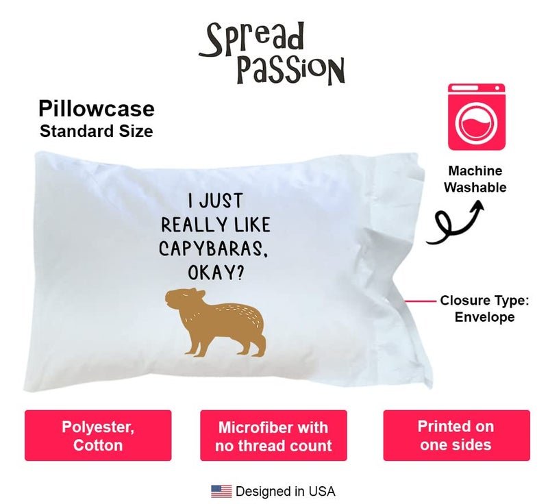SpreadPassion Capybara Pillowcase - Capybara Lover Gift - Image 2