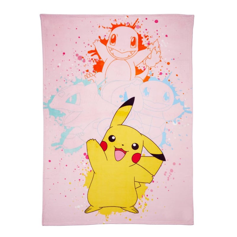 Franco Pokemon Girl Pikachu Kids Bedding Super Soft Cozy Throw Blanket  62 in x 90 in  (Officially Licensed Product) Kids - Image 1