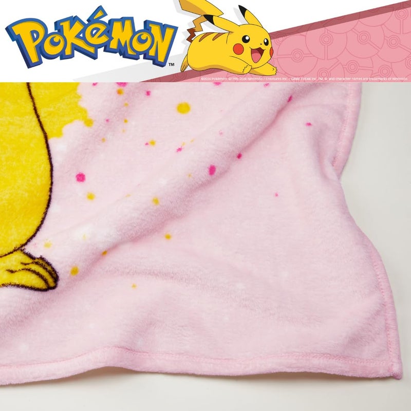Franco Pokemon Girl Pikachu Kids Bedding Super Soft Cozy Throw Blanket  62 in x 90 in  (Officially Licensed Product) Kids - Image 3