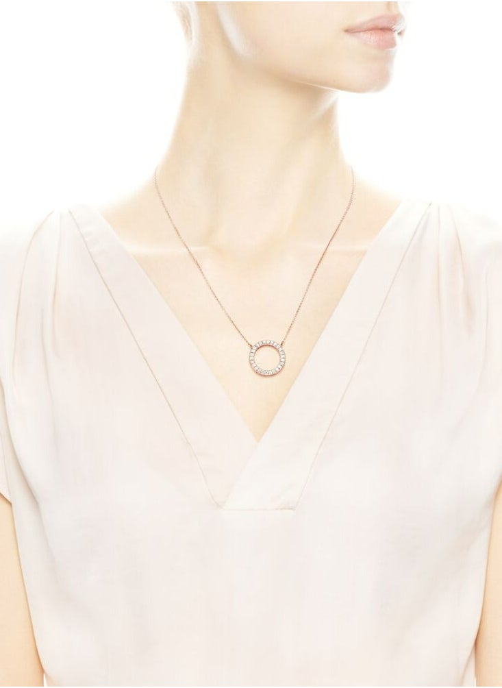 PANDORA - Pandora Rose logo reversible collier with clear cubic zirconia and rose gold plating - Image 1