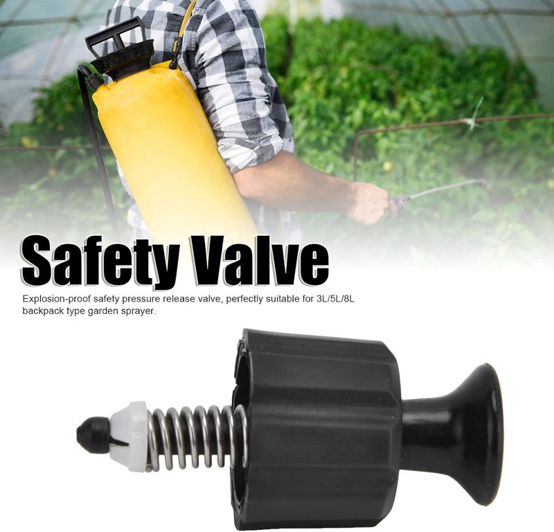 كلاراكو صمام تحرير أمان، صمام تخفيف الهواء صديق للبيئة لرشاش الظهر 3 لتر/5 لتر/8 لتر للعشب الزراعي للحديقة (أسود) - Image 4