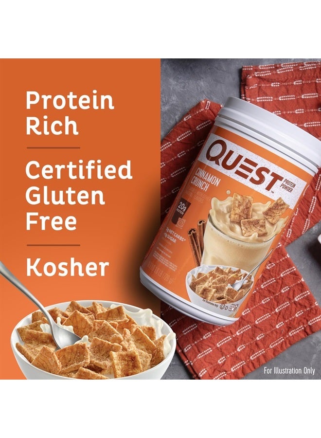 Quest Nutrition مسحوق بروتين سينامون كرانش، 20 جرام بروتين، 2 جرام كربوهيدرات صافية، 1 جرام سكر، منخفض الكربوهيدرات، خالٍ من الجلوتين، 1.6 رطل، 24 وجبة - Image 3
