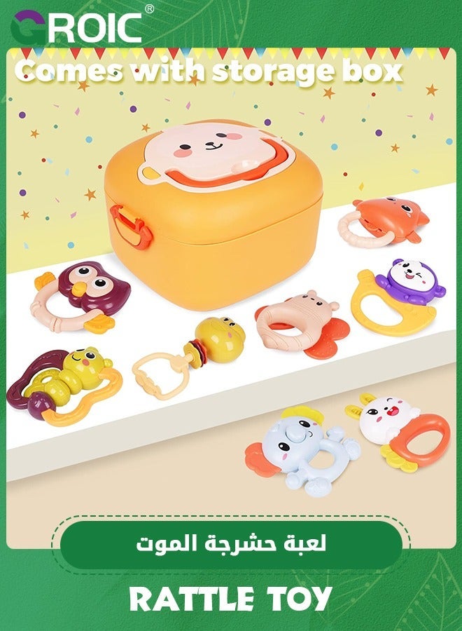 GROIC 2 Pcs Baby Rattles Toys Set with Box,Teether, Shaker, Spin and Grab Infant for Babies, Sensory Toddle Toy Set,Development Learning Music Toy,Infant Shake Rattle - Image 5