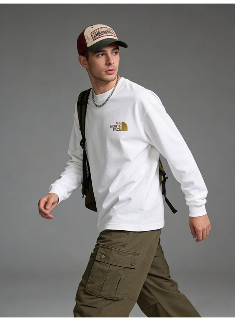 ذا نورث فيس يتم طباعة القميص القطني ذي الأكمام الطويلة من الوجه الشمالي مع الحرف الشعار ويزن 320g.إنها unisex و فضفاضة ومريحة.النسيج القطني ناعم وقابل للتنفس ، وشائع للرياضات والترفيه للشباب ، والجزء العلوي ناعم وصديق للبشرة. - Image 2