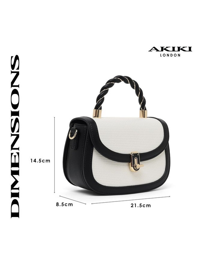 Akiki London Women's Trinity Flap Satchel Handbag for Women | Satchel Bag for Work | Ladies purse | Stylish Shoulder Bag | Gift For Women - Image 4