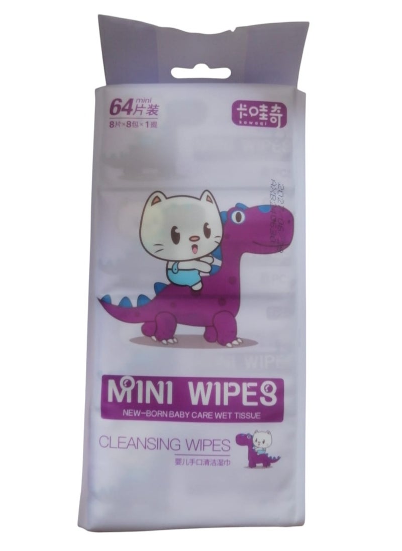 Mini Wipes - New Born Baby Care Wet Tissile 64 pcs 
