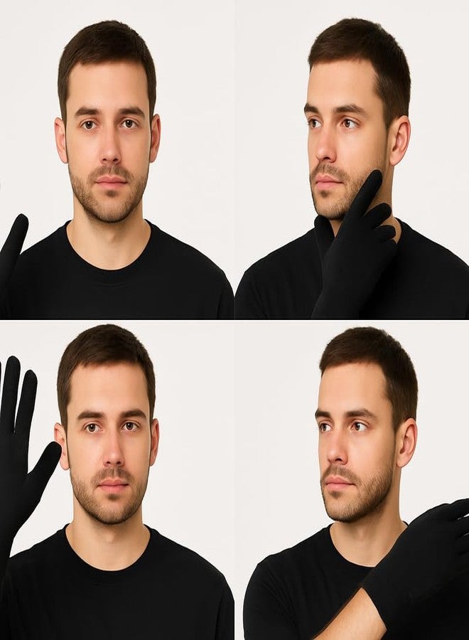 KETKAR Soft Cotton Double Layer Gloves for Men & Women - Gym, Running, Cricket & Outdoor Activities (Free Size, Black, Pack of 1 Pair) - Image 3