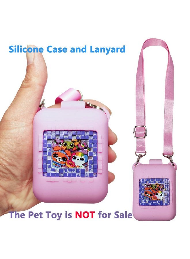 JCHPINE Hard Carrying Case and Silicone Cover for Bitzee Interactive Toy Digital Pet, Accessories Case for Bitzee Virtual Electronic Pets Original 15 Animals (Pink) - Image 4