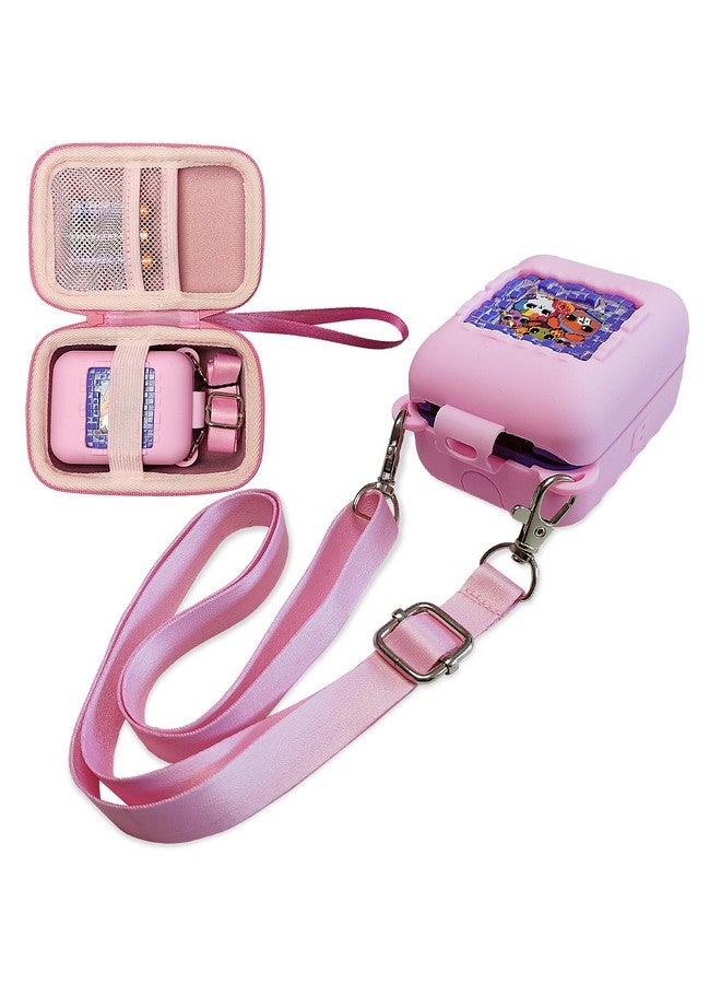 JCHPINE Hard Carrying Case and Silicone Cover for Bitzee Interactive Toy Digital Pet, Accessories Case for Bitzee Virtual Electronic Pets Original 15 Animals (Pink) - Image 5