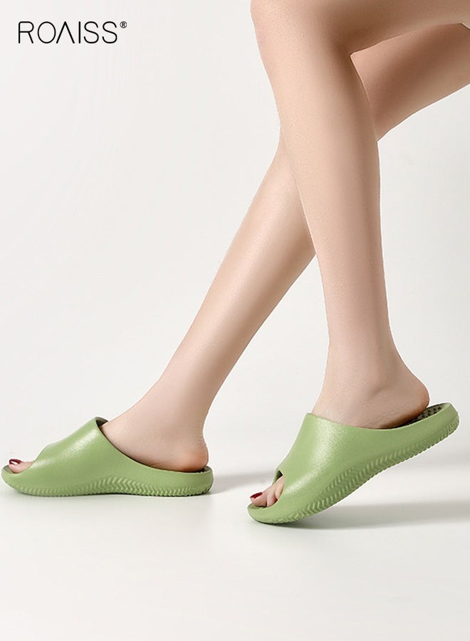 roaiss Unisex Comfortable Arch Support Slippers Flat Feet Acupressure Foot Therapy, Home Indoor Flat Slippers Anti-Slip, Odor-Resistant Quiet Shower Slippers Green - Image 3