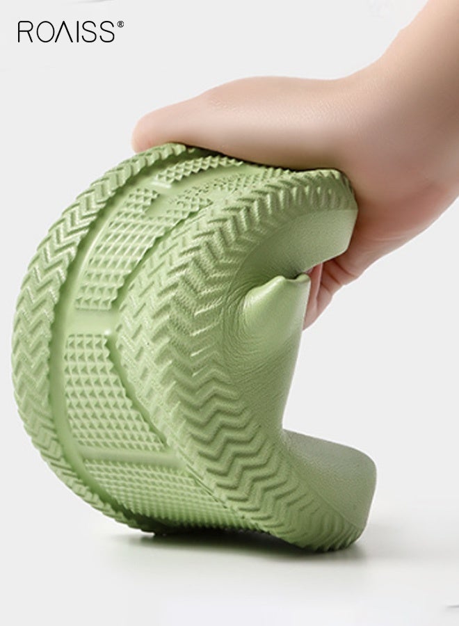 roaiss Unisex Comfortable Arch Support Slippers Flat Feet Acupressure Foot Therapy, Home Indoor Flat Slippers Anti-Slip, Odor-Resistant Quiet Shower Slippers Green - Image 5