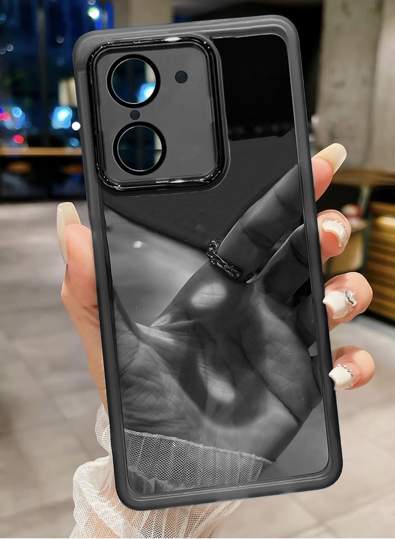 Wtech OnePlus Nord CE5 5G 2025 Soft Transparent TPU Camera Lens Protection Silicone Ultra Thin Phone Stylish Electroplated Camera Border Back Case Cover - Black - Image 2