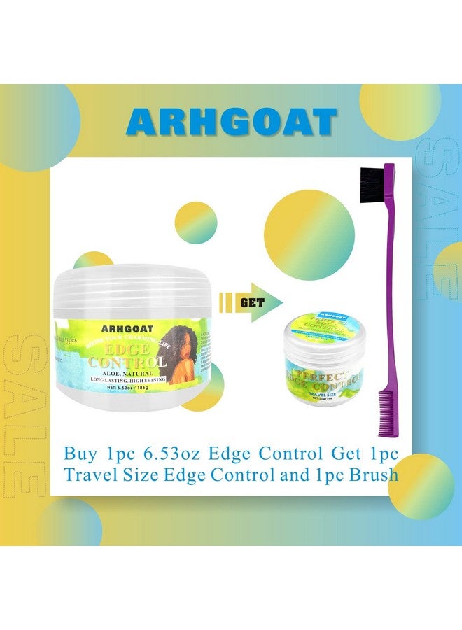 ARHGOAT Edge Control Perfect Performance Long Lasting No White Residue Extreme Strong Hold High Shining With Aloe Natural Formula Hair Gel For Women 6.53 Ounces (Pack Of 1) - Image 3
