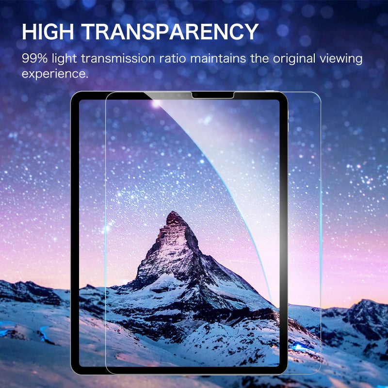 Fintie 2-Pack Tempered Glass Screen Protector for iPad Pro 12.9-inch 6th / 5th / 4th / 3rd Generation (2022/2021/2020/2018), Anti Scratch Premium HD Clear, 9H Hardness & Case Friendly - Image 3