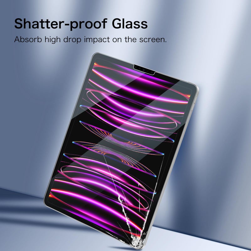 Fintie 2-Pack Tempered Glass Screen Protector for iPad Pro 12.9-inch 6th / 5th / 4th / 3rd Generation (2022/2021/2020/2018), Anti Scratch Premium HD Clear, 9H Hardness & Case Friendly - Image 5