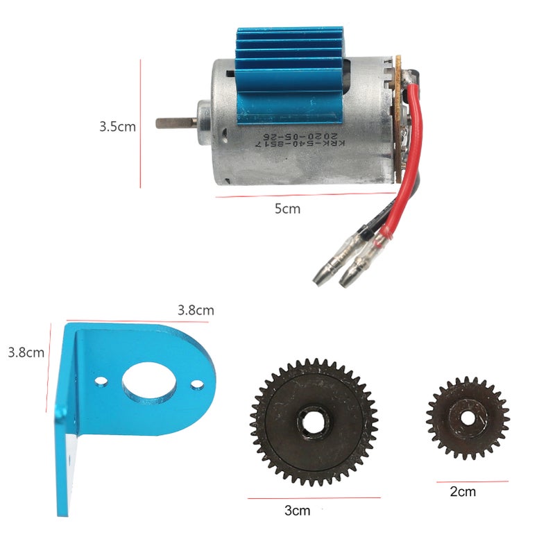 for WLtoys 12428 12423 1/12  RC Car Aluminum Alloy 540 Motor Motor Base  Motor Heatsink Cover  Reduction Gear Motor Gear - Image 5
