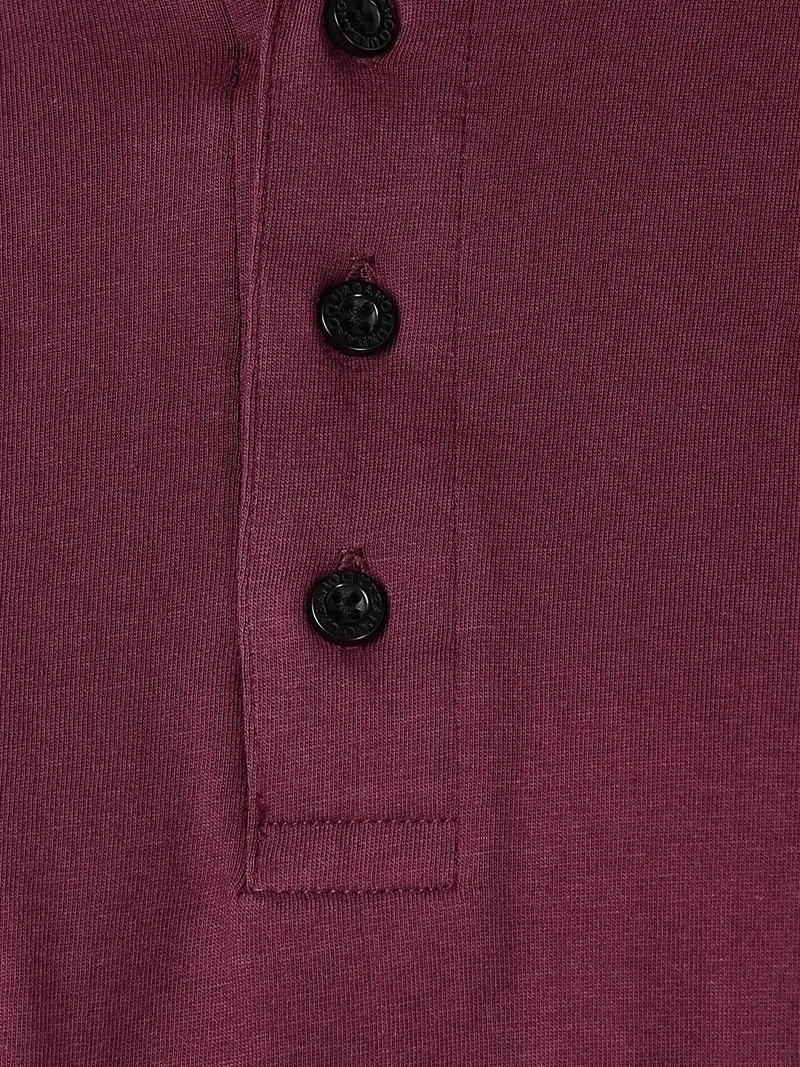 Urbano Fashion  Urbano Fashion Men's Maroon Solid Henley Neck Slim Fit Full Sleeve Cotton T-Shirt  | Best Price UAE