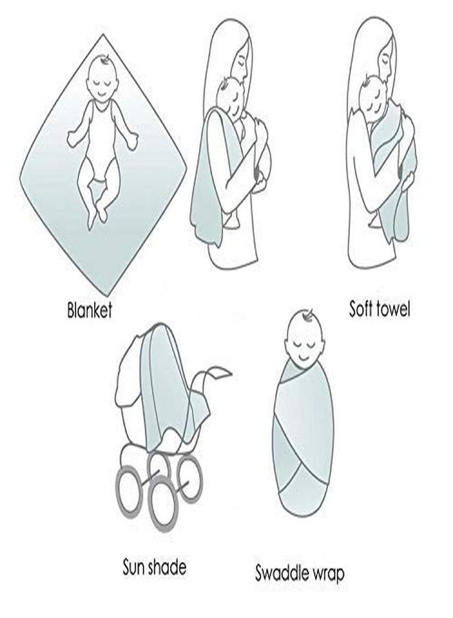 Kids Creation Mommas Baby Organic Cotton Muslin Swaddle for Newborn and Infants (Pack of 3) - Image 3