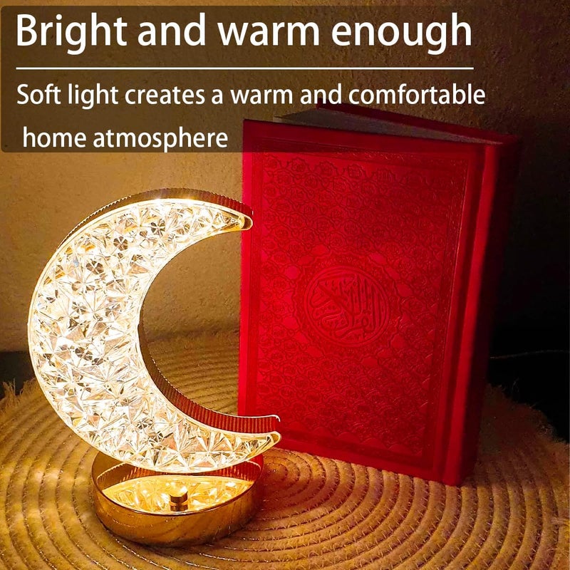 Eworld Cordless Moon Lamp with Touch Sensor, 3-Color Dimmable Rechargeable Gold Table Lamp - Image 2