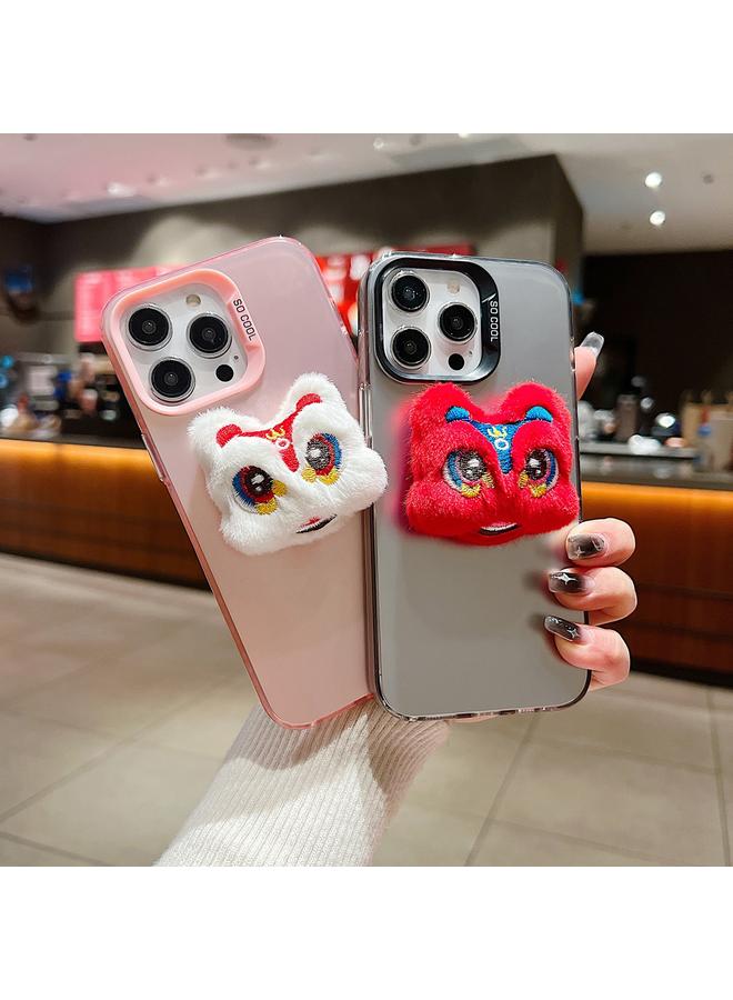 S-TOP Case For iPhone 13 Pro Max New Year Lion Dance Plush Doll Phone Case - Image 3