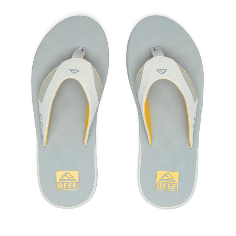 Reef Fanning Mens Bottle Opener Flip Flop, Arch Support, Durable Outsole, Water Friendly, Yellow/Grey/Grey, 8 - Image 5