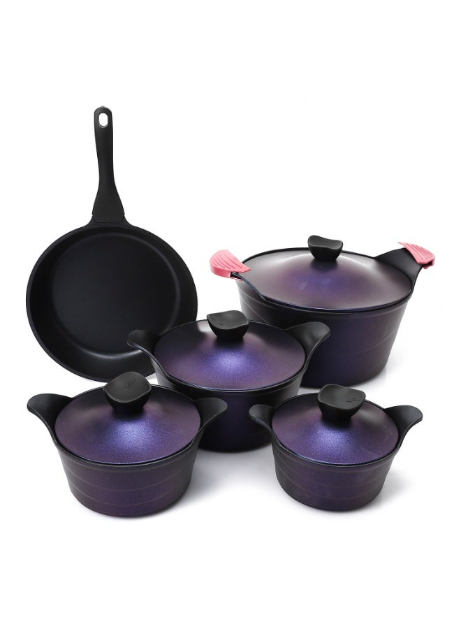 إيزي كوك طقم أواني طهي من إيزي كوك - 11 قطع باللون  أزرق أورورا - Image 1