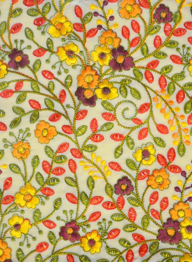 A.T.U.N. (ALL THINGS UBER NICE) A.T.U.N Girls' Regular Fit Lehenga Choli (GLHG KSG AMB_Yellow_6-7 Years) - Image 4