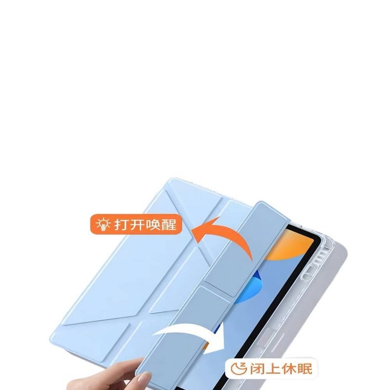 DGG Pink Transparent Clear Back iPad Case for iPad Mini with Pencil Holder - Image 5