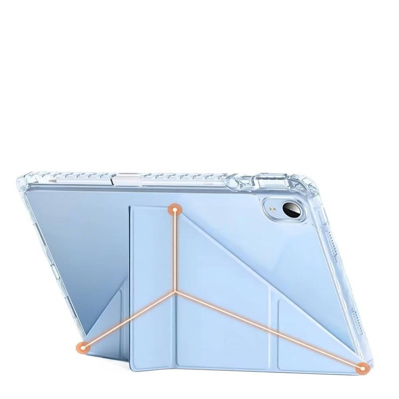 DGG Pink Transparent Clear Back iPad Case for iPad Mini with Pencil Holder - Image 4