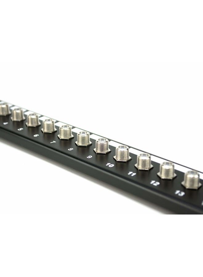 Networx 16 Port Fully Loaded F-Type Coaxial Patch Panel - 1U - Image 2