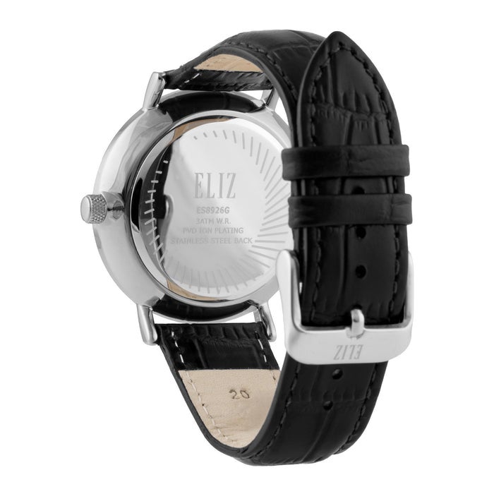 ELIZ ES8926G1SGN SS Caseback & Leather Strap Multifunction Men's Watch - Image 4
