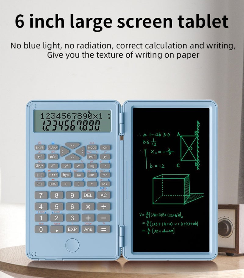 6Inch Large Screen Scientific Calculator ，12-Digit Calculator Writing, Foldable Financial Calculator, for School Offic - Image 5