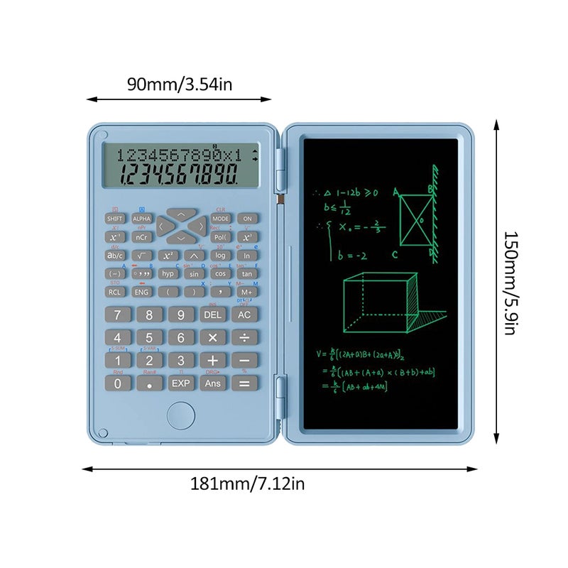 6Inch Large Screen Scientific Calculator ，12-Digit Calculator Writing, Foldable Financial Calculator, for School Offic - Image 3