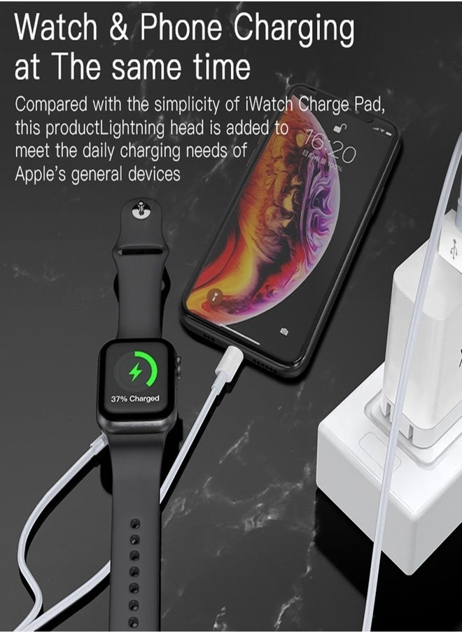 Yesido Yesido CA70 For Apple Watch 2 in 1 USB to 8 Pin Wireless Magnetic Watch Charger, Cable Length: 1.5m(White)  - Image 3