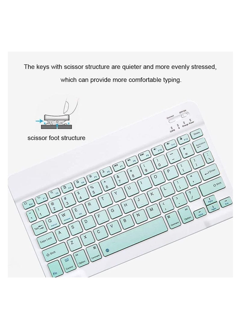Rechargeable Bluetooth Keyboard and Mouse Combo Ultra-Slim Portable Compact Wireless Mouse Keyboard Set for Android Windows Tablet Cell Phone iPhone iPad Pro Air Mini - Image 3